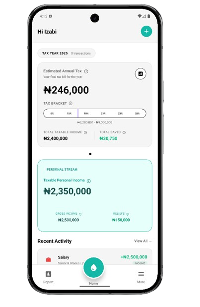 Taxrain App Screenshot
