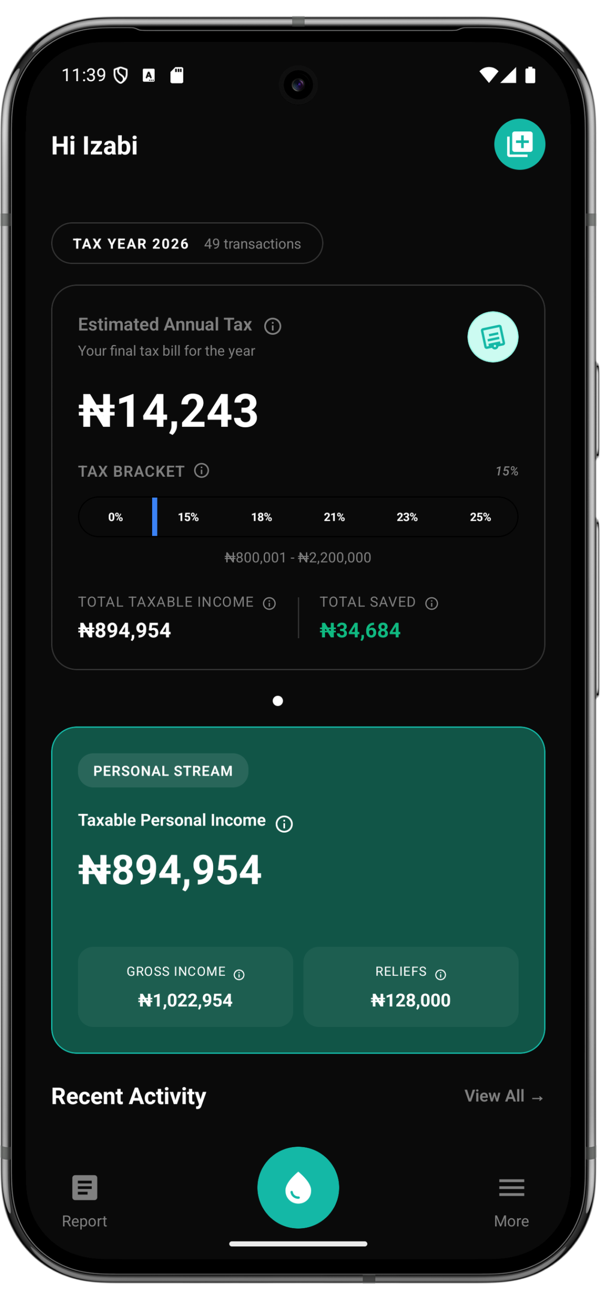 Taxrain Reduction Feature